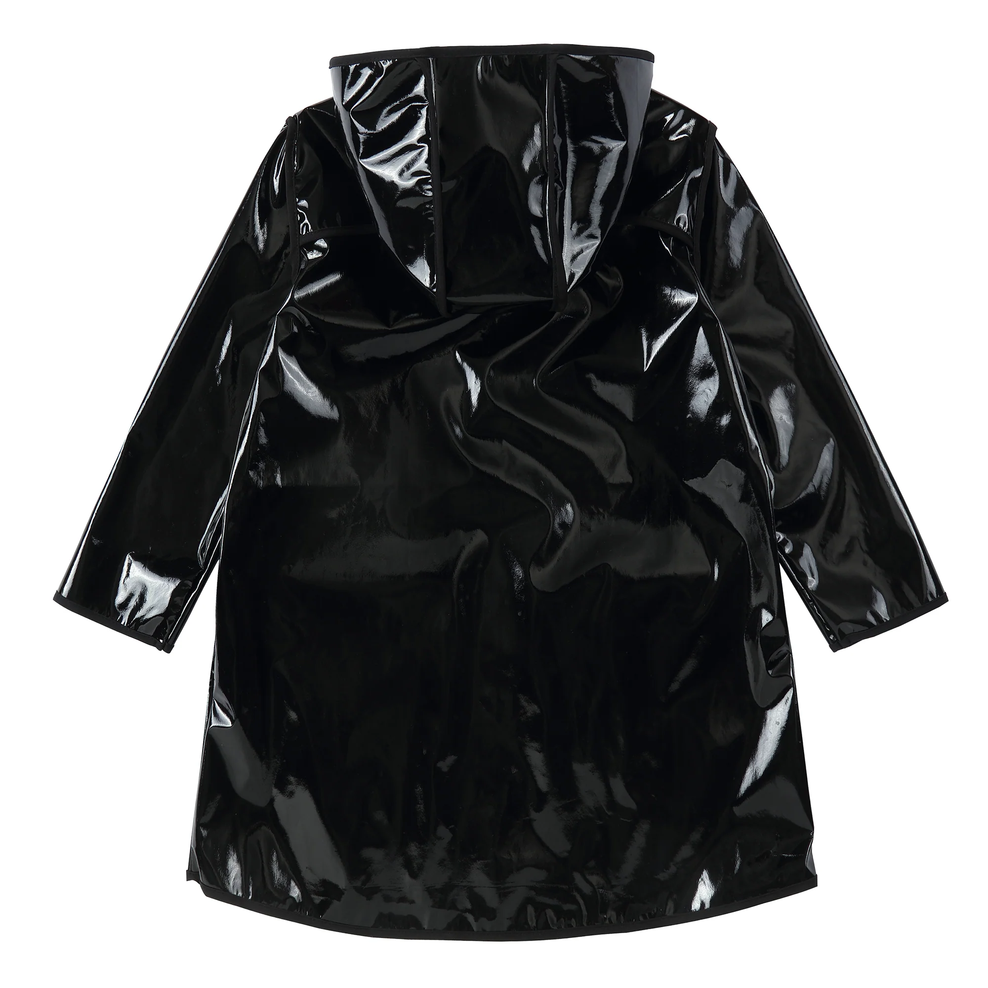 Black Long Raincoat - Image 4