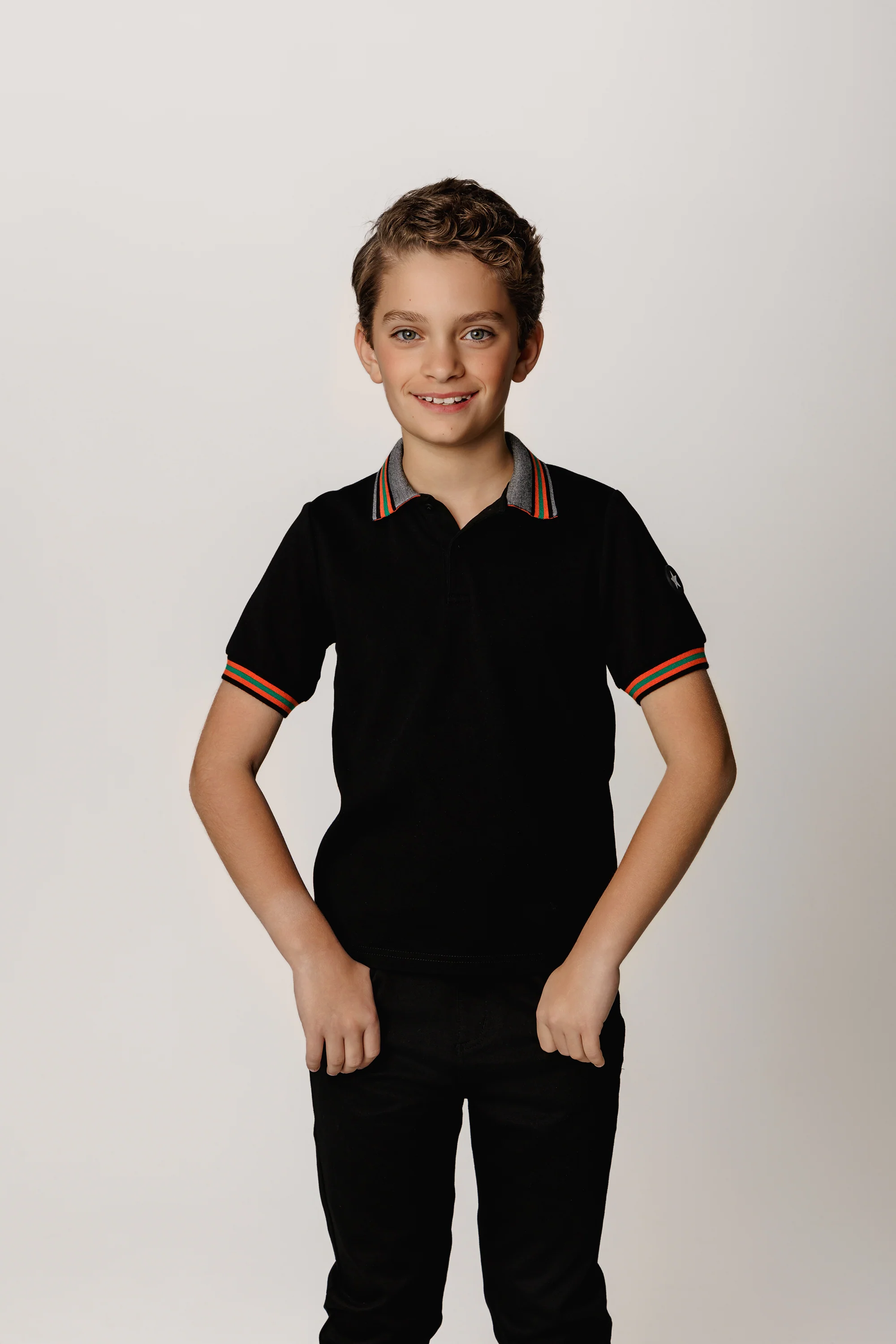 Black / Orange Trim Polo - Image 3