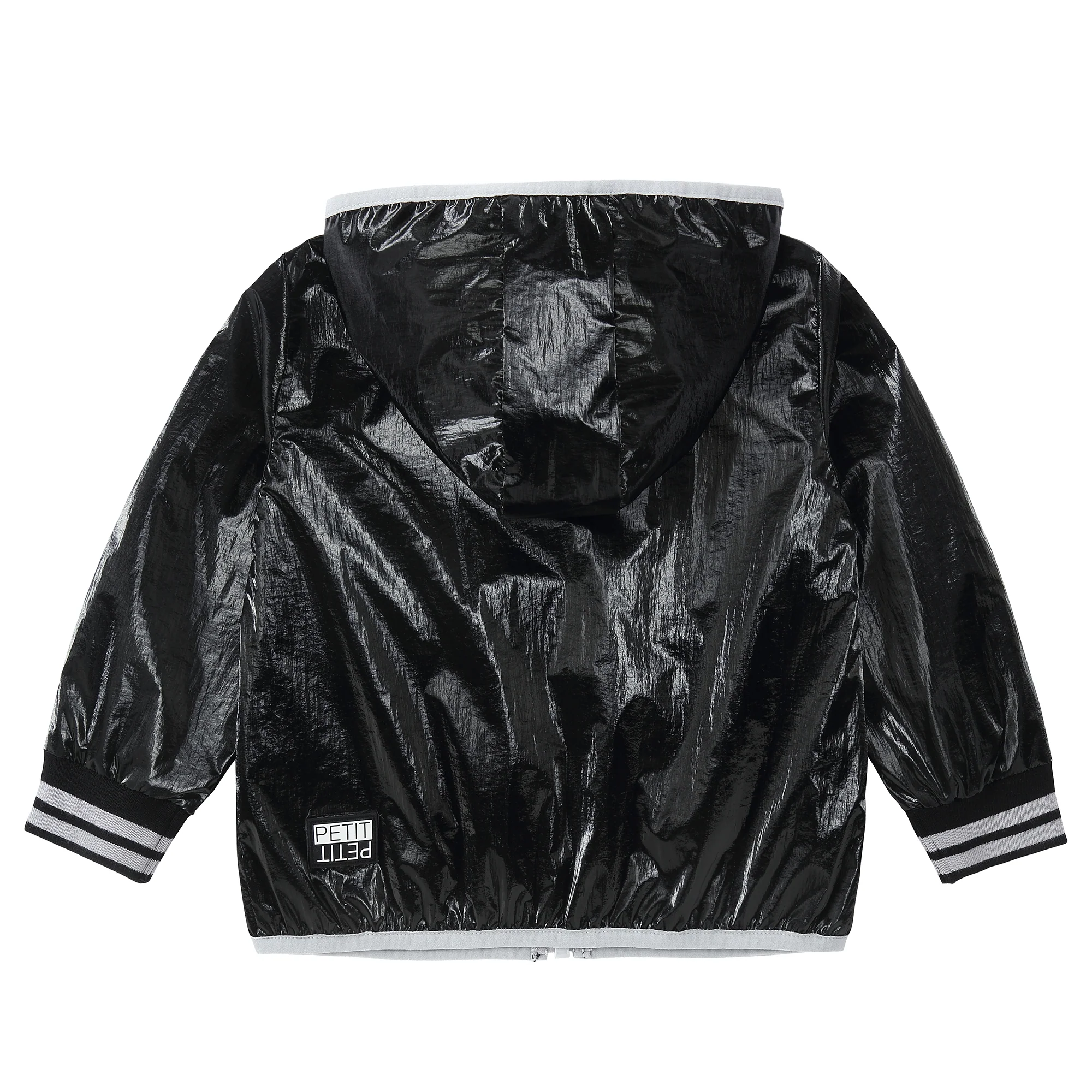 Black Raincoat with Red Accent - Image 4