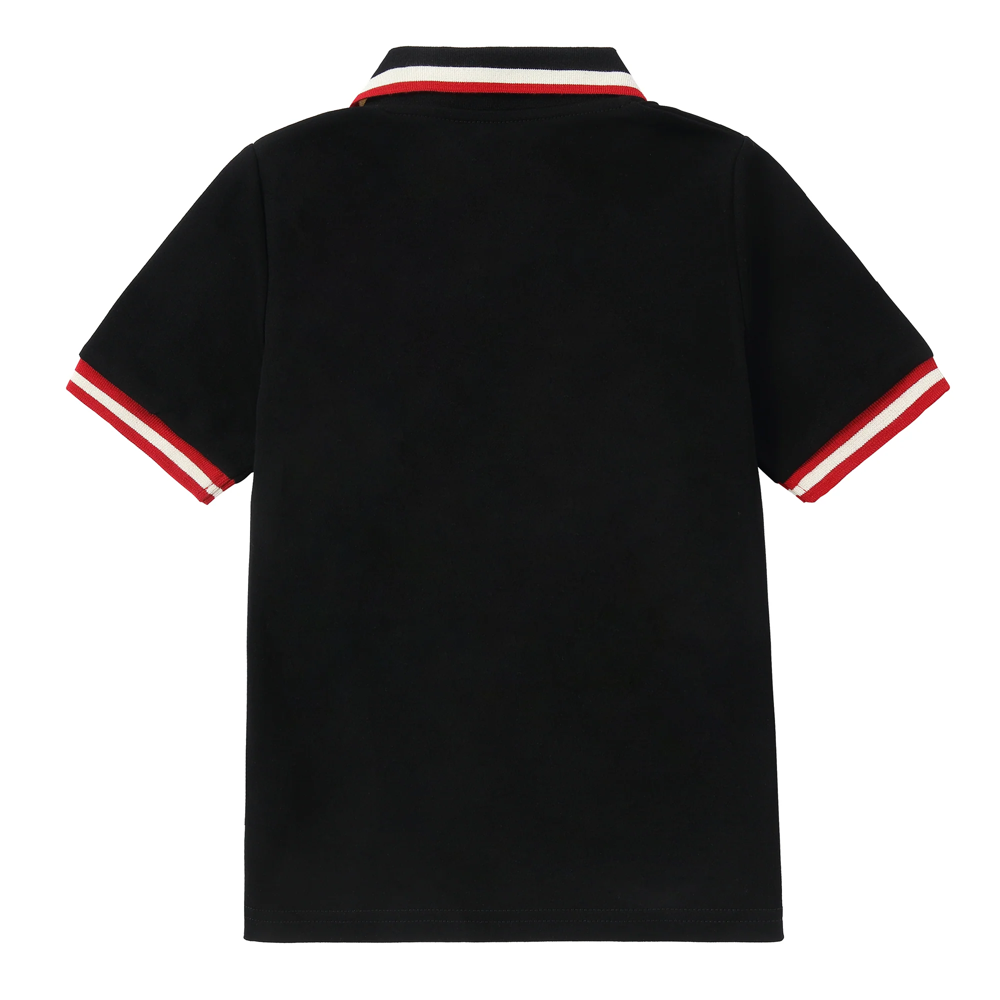 Black / Red & White Trim Polo - Image 4
