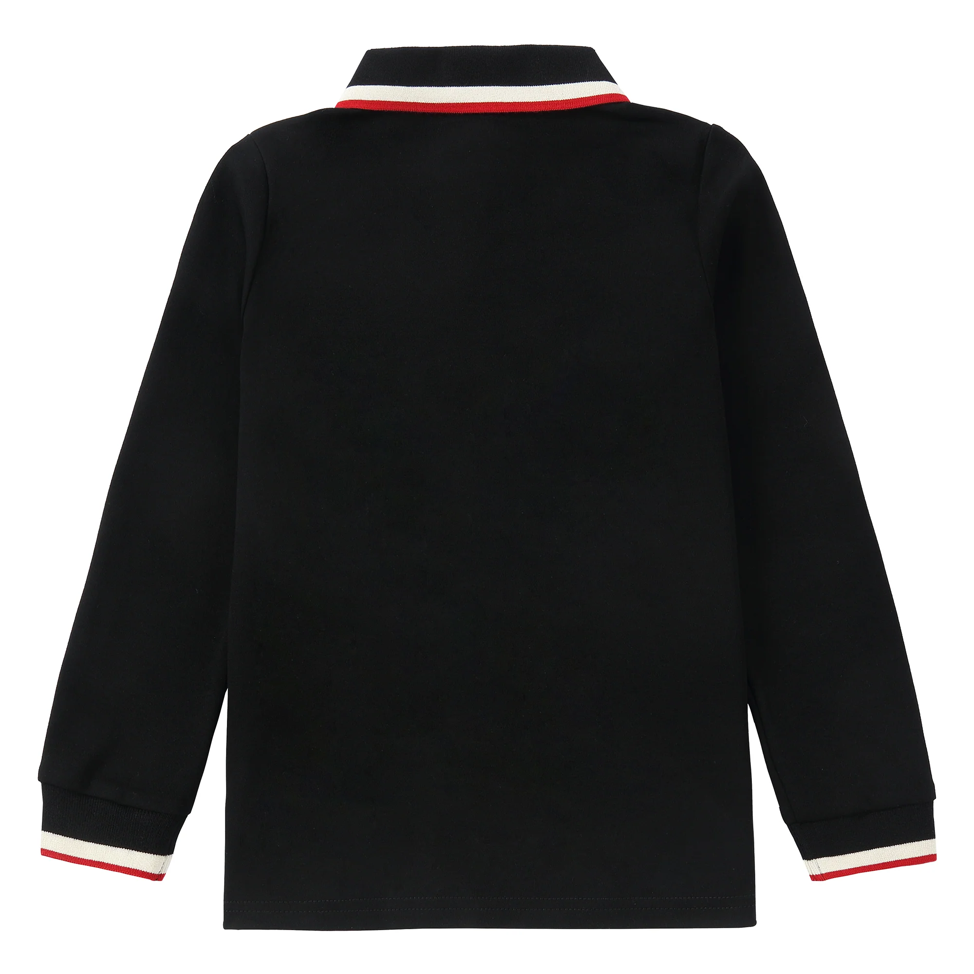 Black / Red & White Trim Polo - Image 5