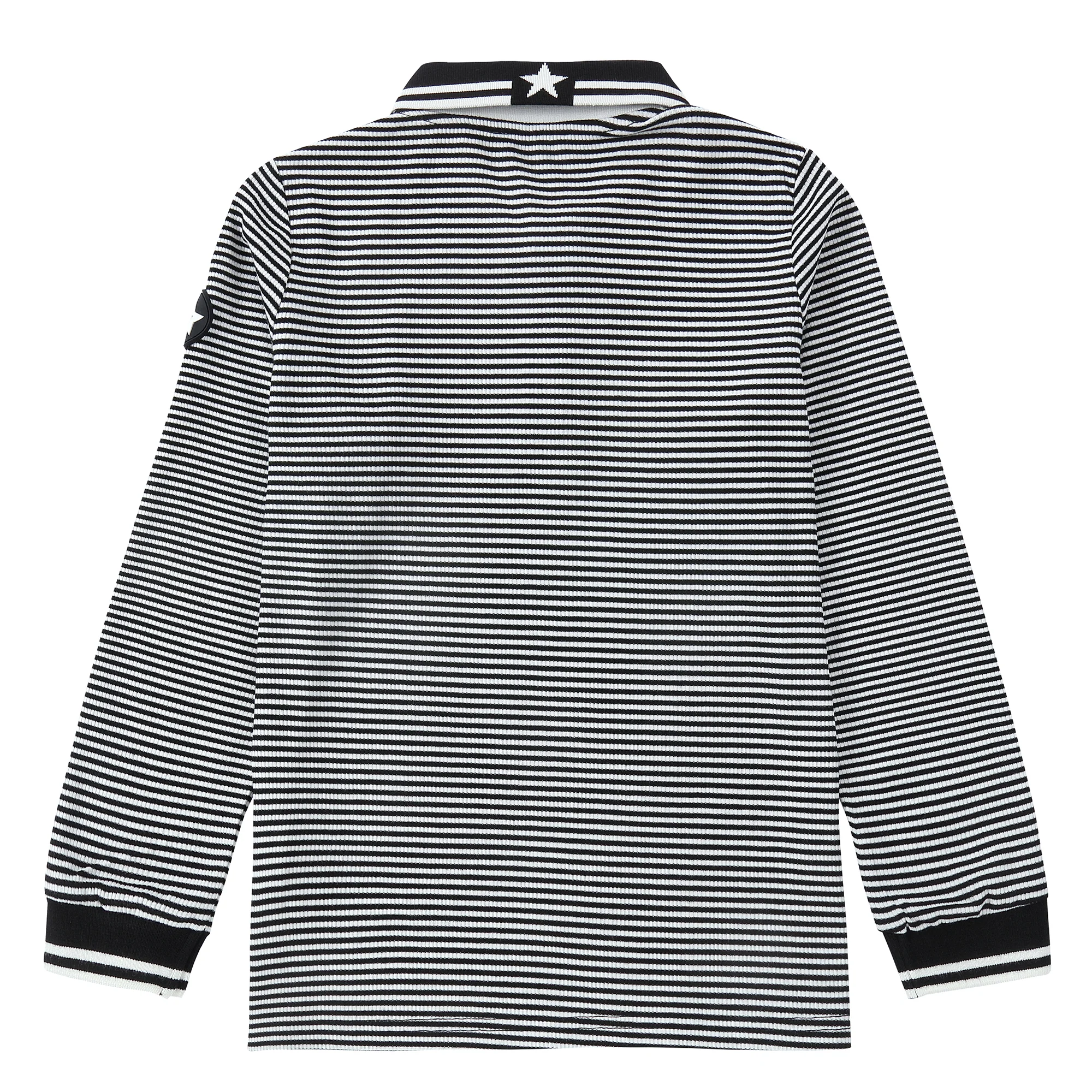 Black & White Striped Polo - Image 6