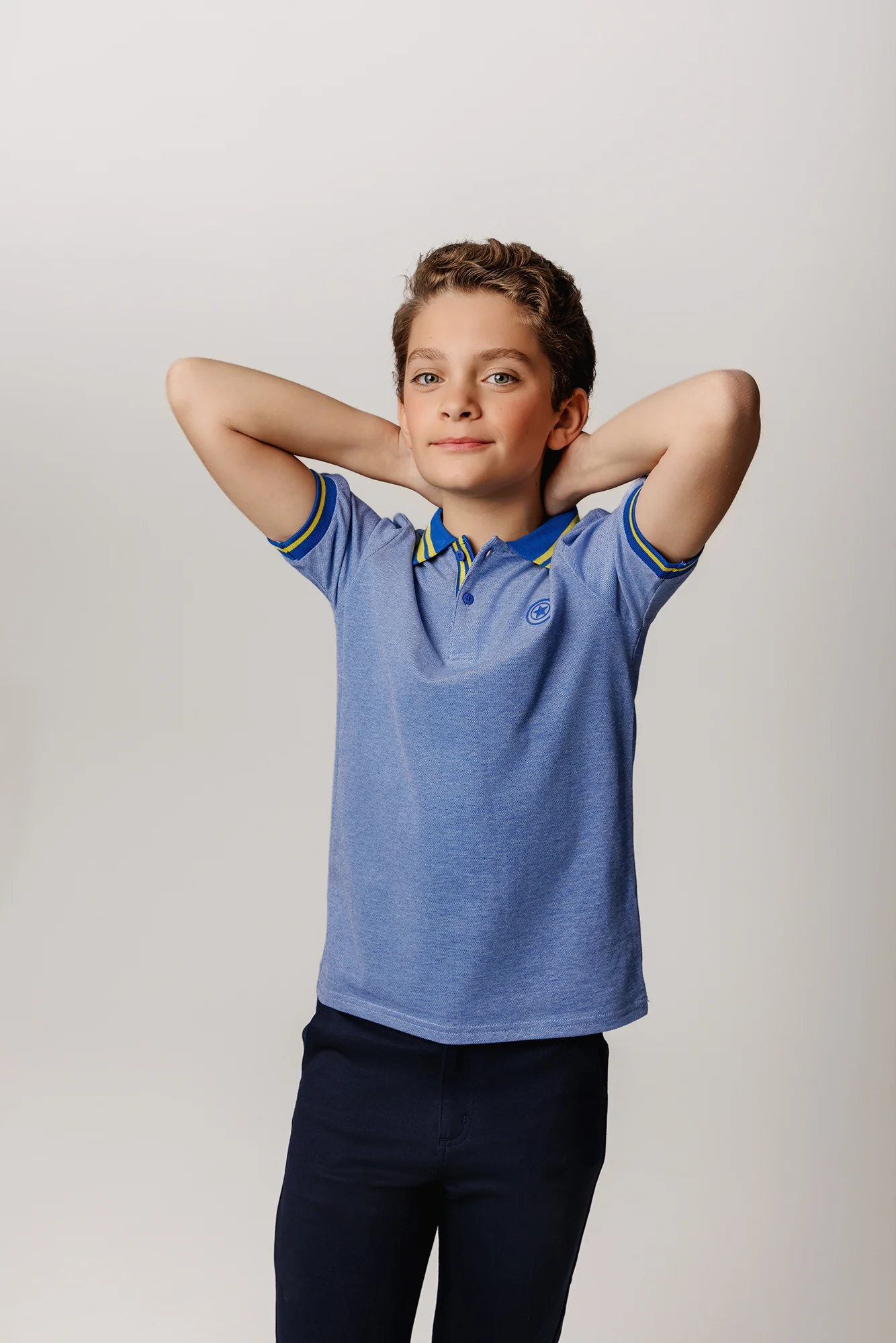 Blue / Yellow Trim Polo - Image 3