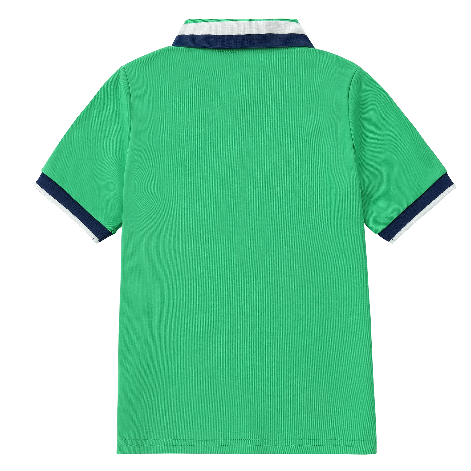 Green / Navy Trim Polo - Image 4
