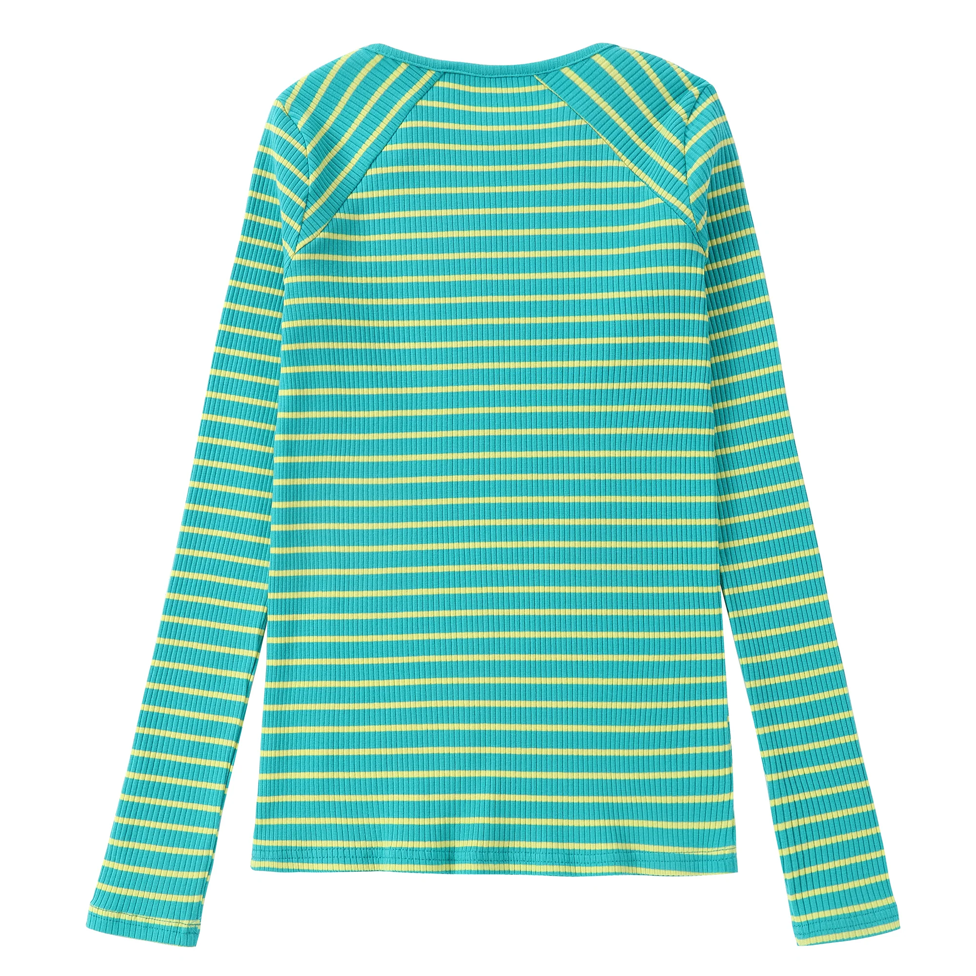 Mint & Yellow Striped T-Shirt - Image 5