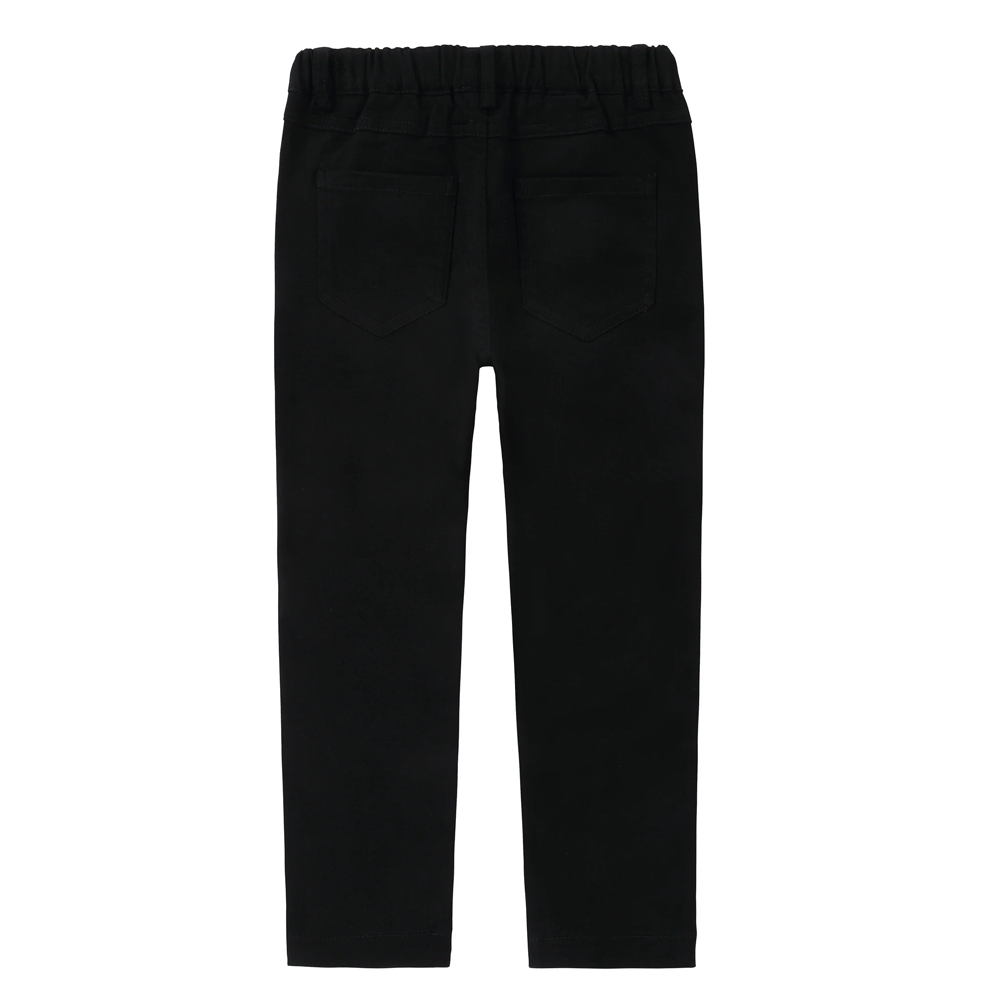 Black Chino Patch Pocket Pull On Pants - Image 3
