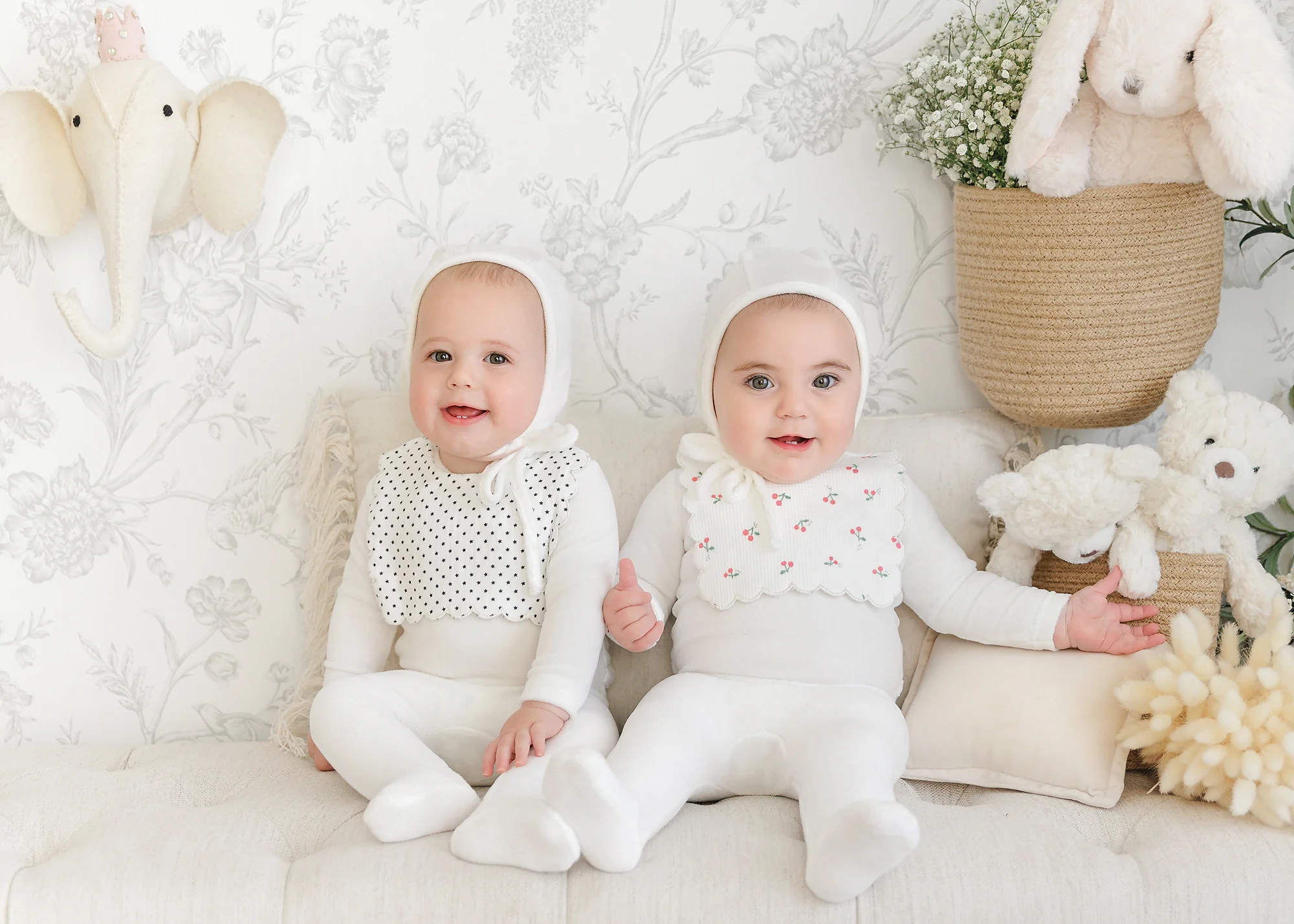 Star & Flower Bib Footie - Image 3